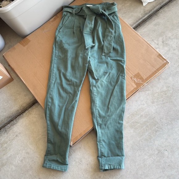 Sézane Austin Trouser Pant - Le Austin Pantalon - size 36FR 4US Cargo Green - Picture 3 of 7